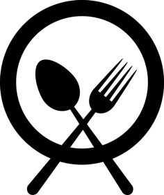 Plate With Fork And Knife Cross Vinyl Cutting Svg File, Free Vectors File